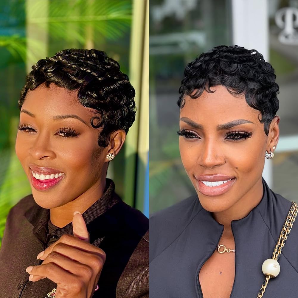PENDORISYS model wearing wig outdoors showing easy everyday confidence