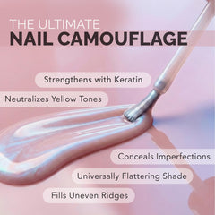 Perfect Formula applied on natural nails to show sheer pink brightening and healthier look