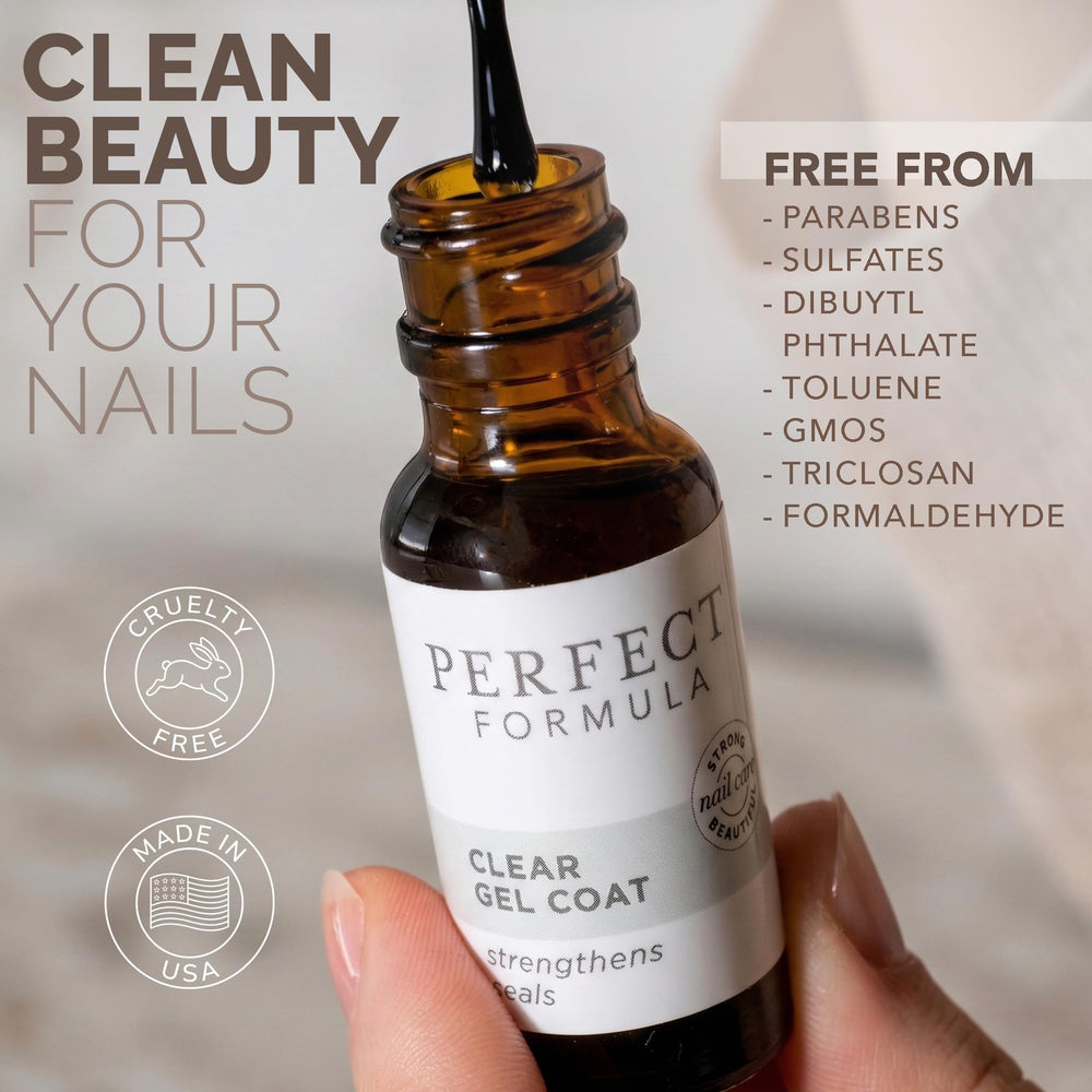 Perfect Formula bottle in hand for size comparison showing travel-friendly benefit