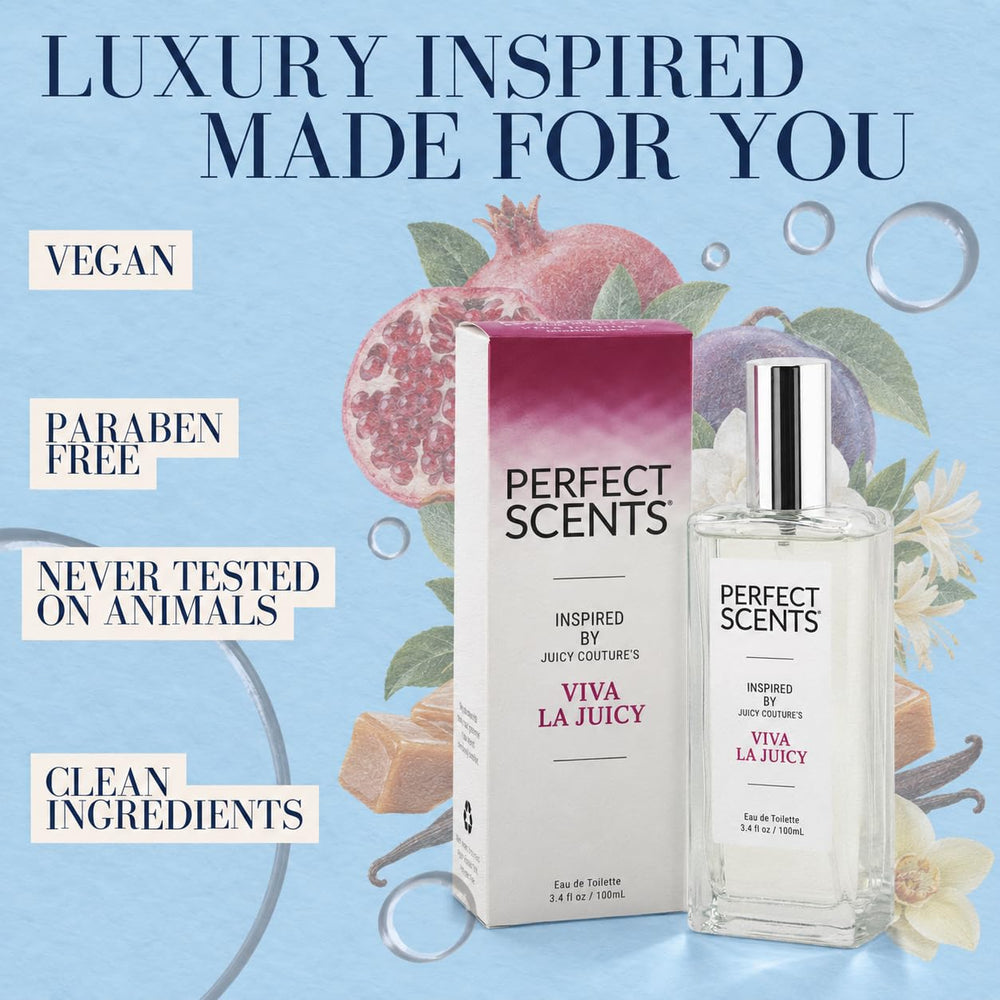 Perfect Scents close-up of label highlighting clean branding and ingredient transparency