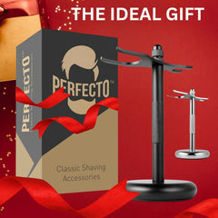 Perfecto razor mounted sideview illustrating secure hold and easy access