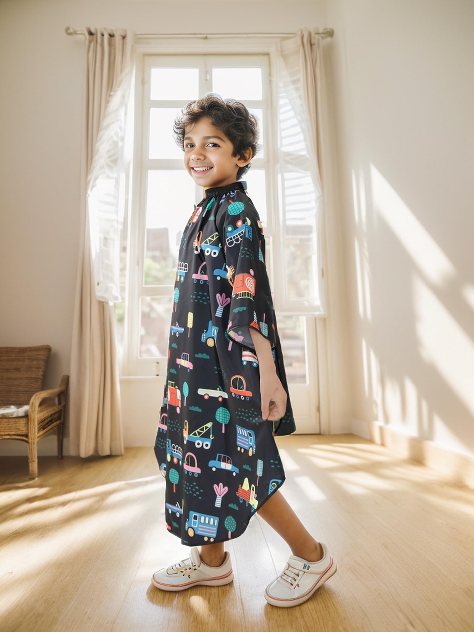 PERFEHAIR folded cape on surface highlighting washable, water-repellent material benefit