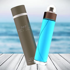 Perry Ellis 360 cap and nozzle closeup for precise, mess-free application