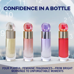 Perry Ellis 360° Coral bottle detail showing glass texture and feminine color