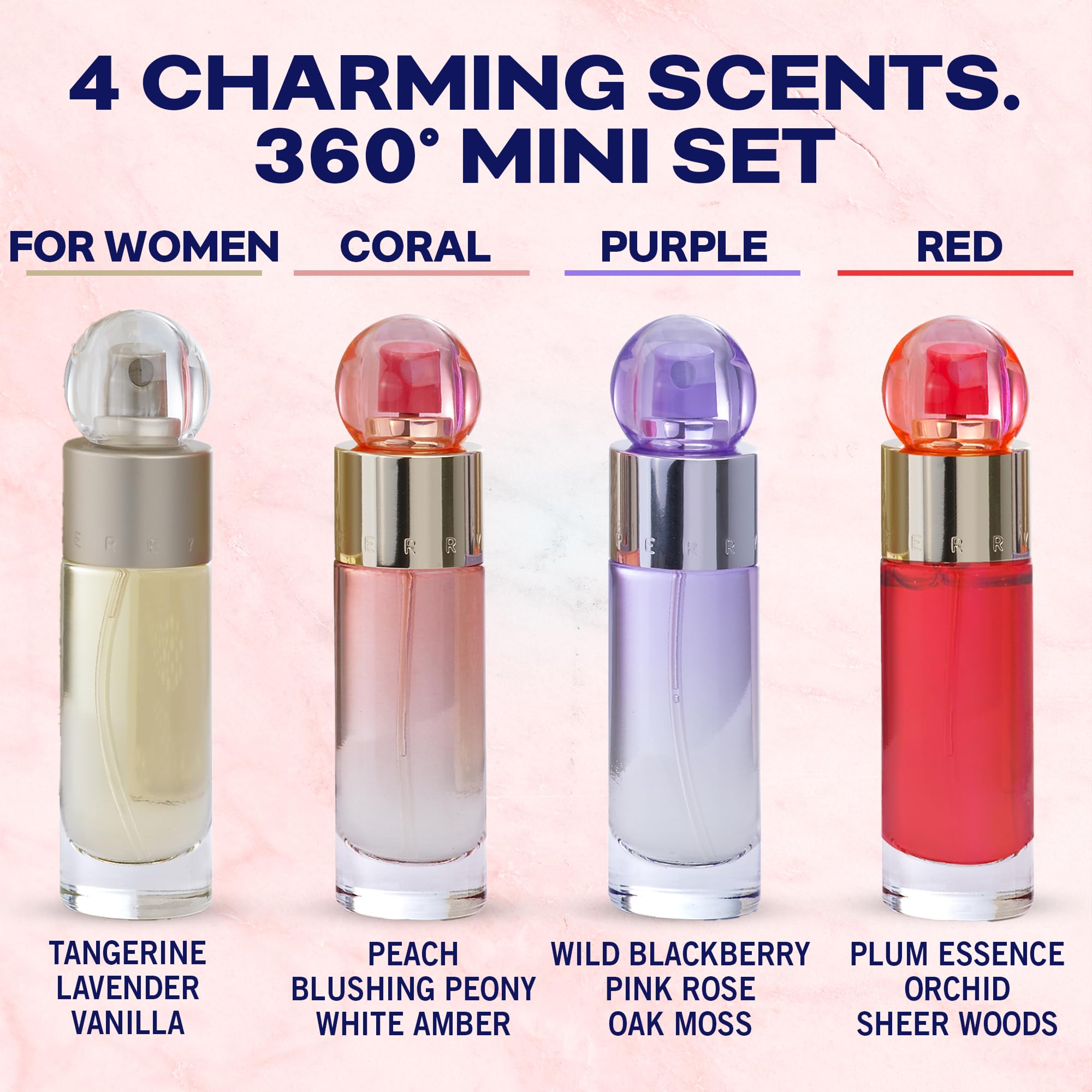 Perry Ellis 360° Women bottle close-up highlighting elegant cap and label