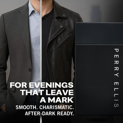 Perry Ellis Midnight detail of wooden notes and tonka bean elements, warm foundation