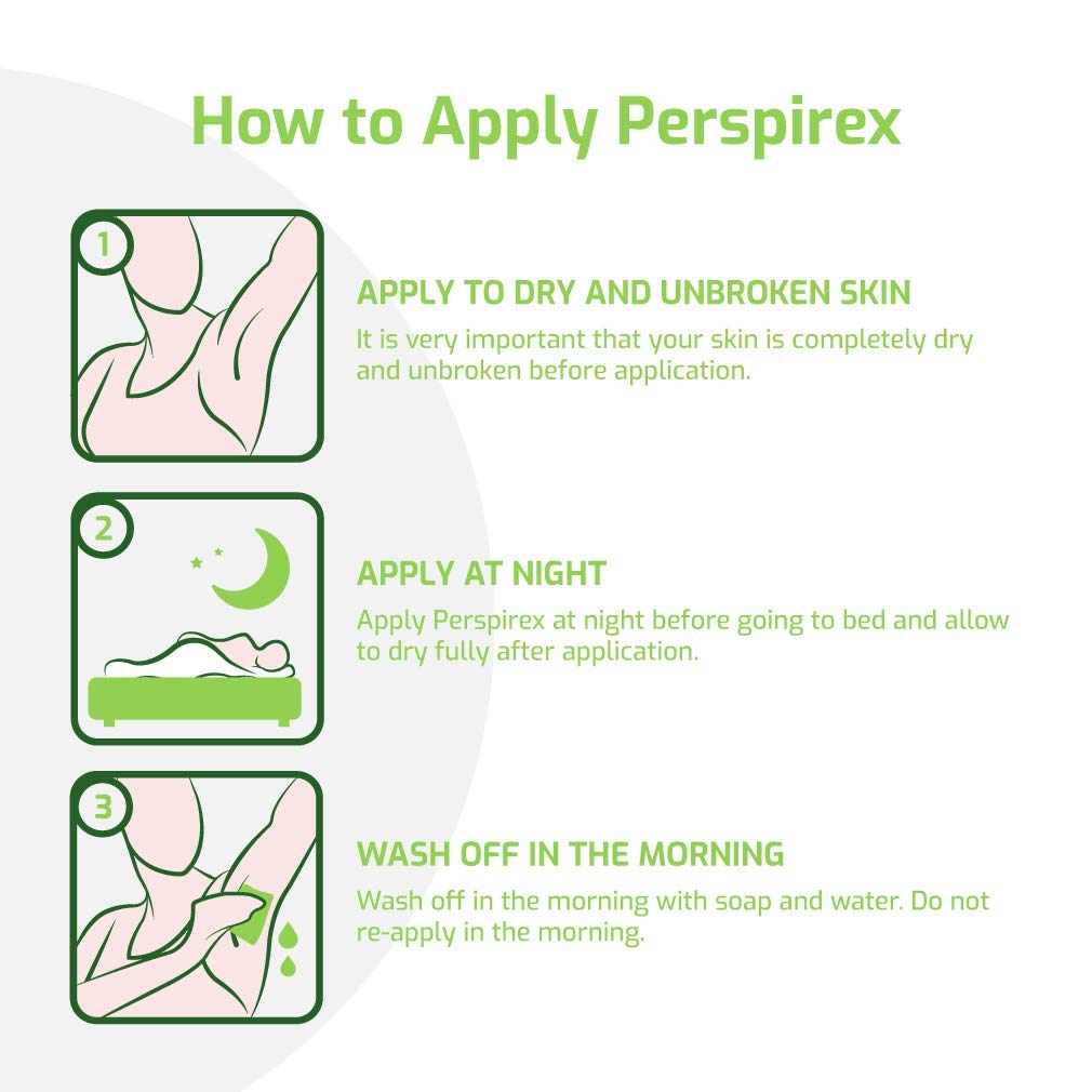 Perspirex texture on skin demonstrating quick-drying dryness benefit