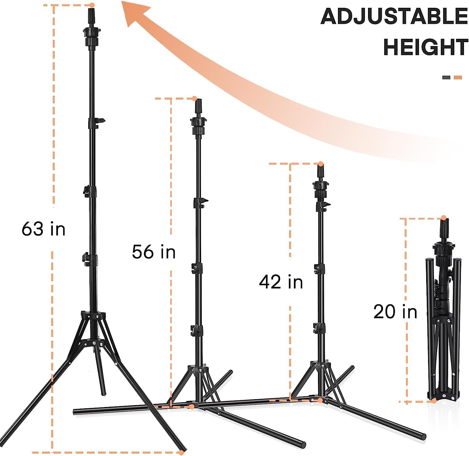 Pet Baby stand fully extended to 63 inches for standing hairstyling convenience