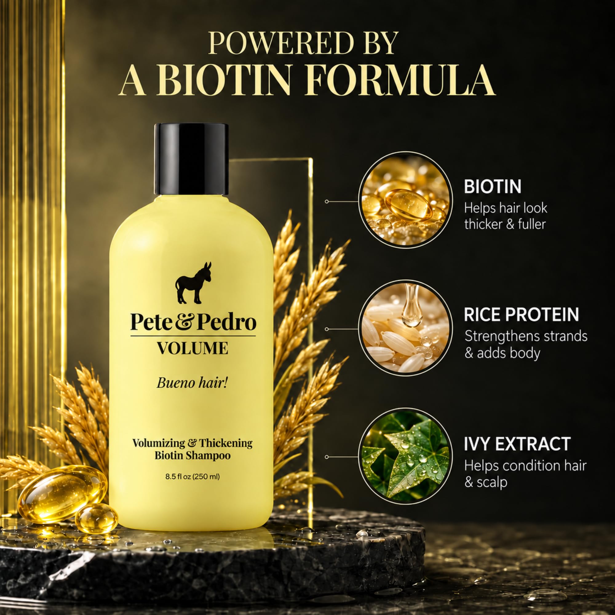 Pete & Pedro shampoo lather demonstrating lightweight foam and cleansing benefit