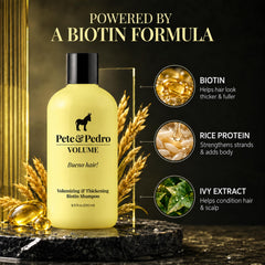 Pete & Pedro shampoo lather demonstrating lightweight foam and cleansing benefit