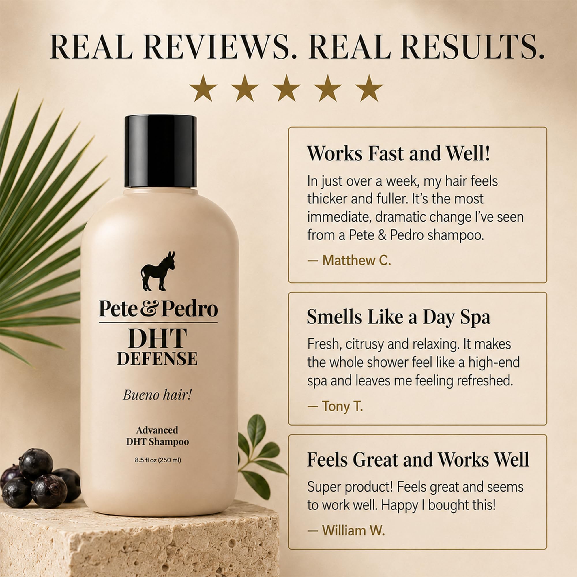 Pete & Pedro bottle on bathroom shelf creating an elevated grooming routine