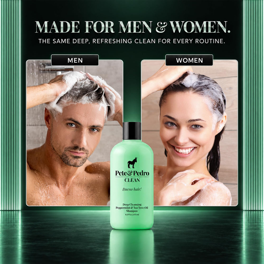 Shower scene with Pete & Pedro Clean conveying an energizing morning routine benefit