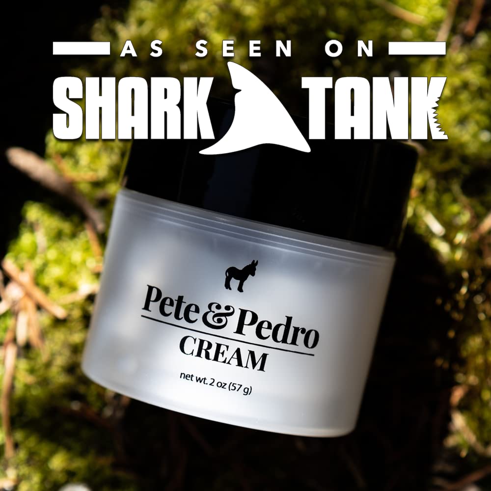 Ingredient label close-up on Pete & Pedro jar highlighting moisturizing benefit