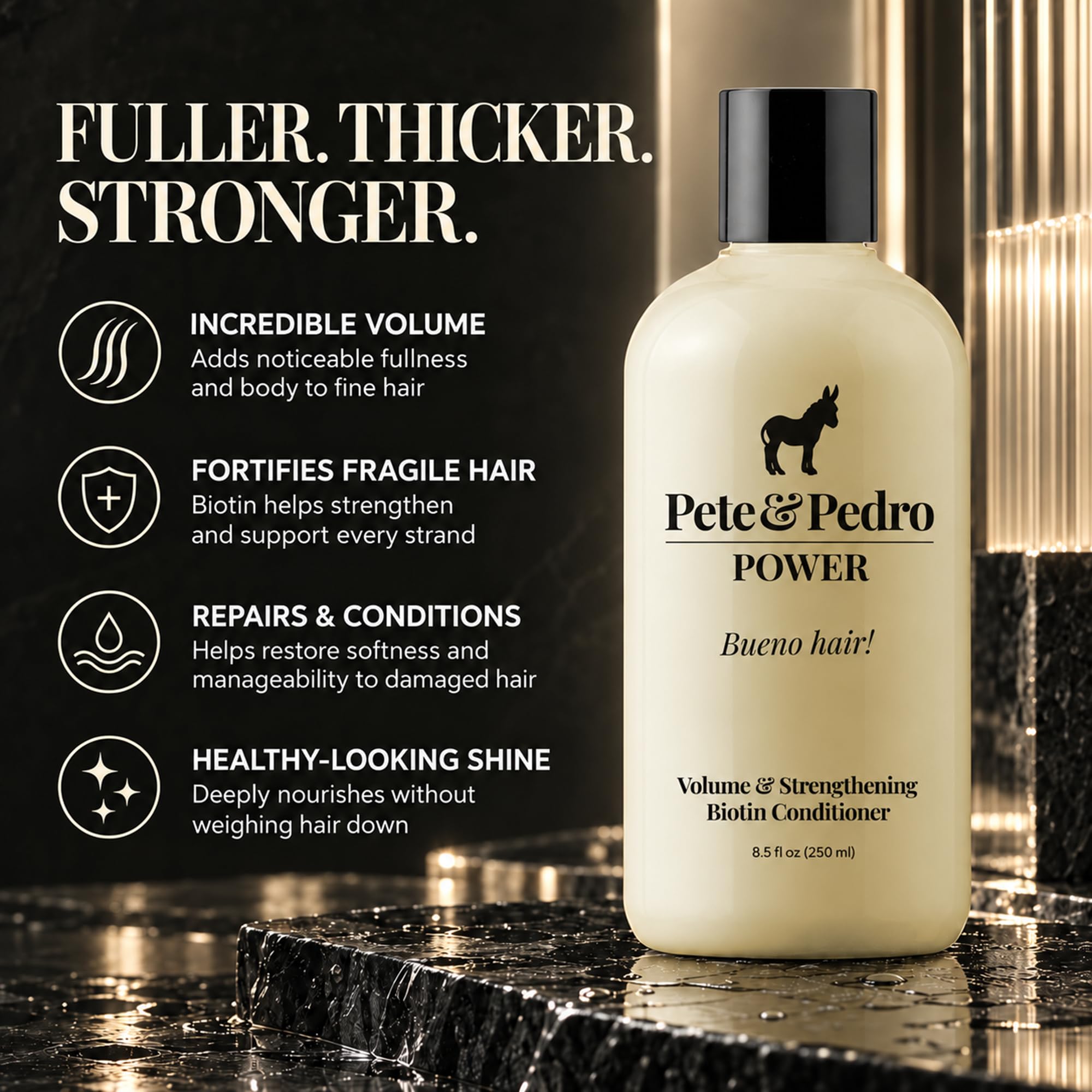 Pete & Pedro back label with ingredients and usage details benefit