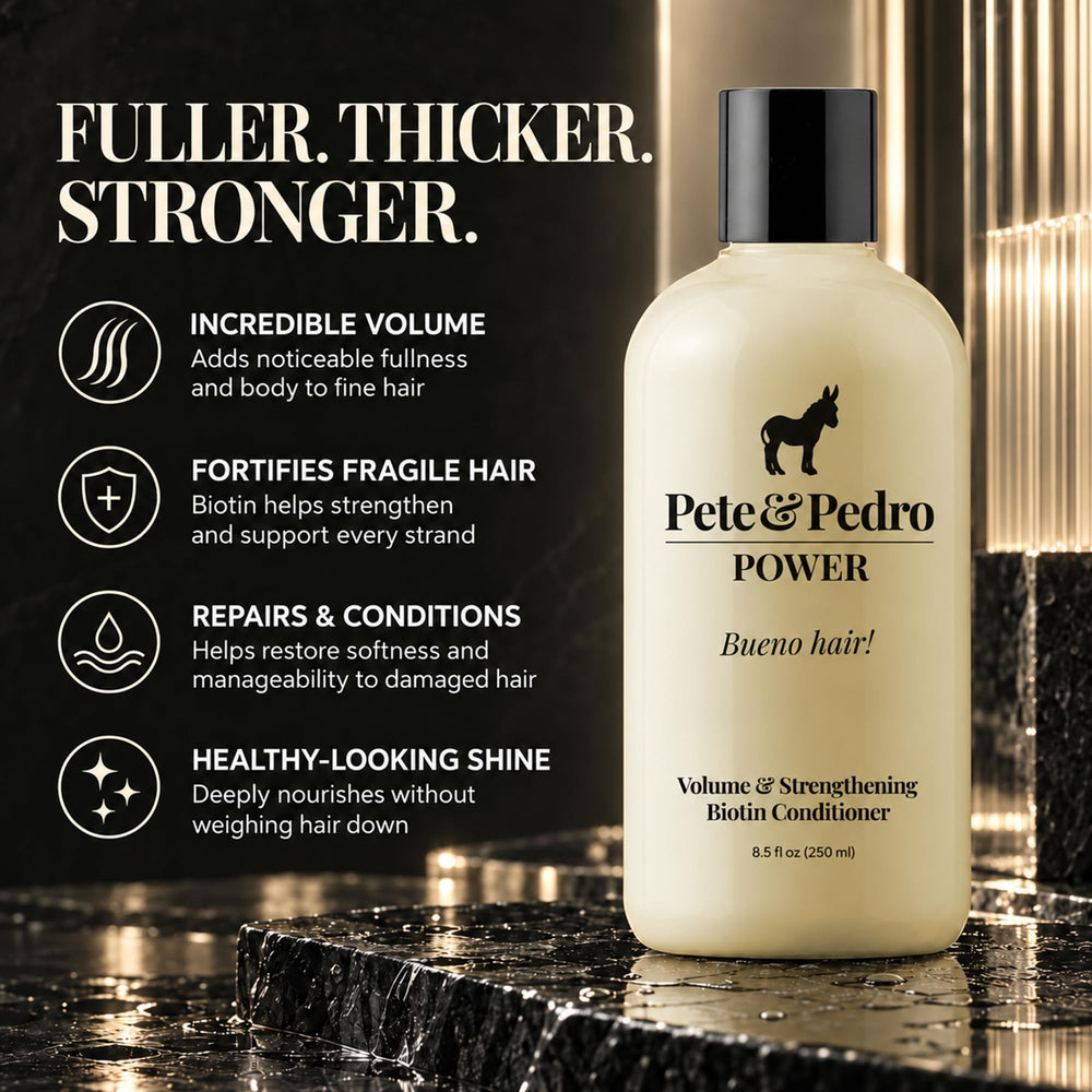 Pete & Pedro back label with ingredients and usage details benefit