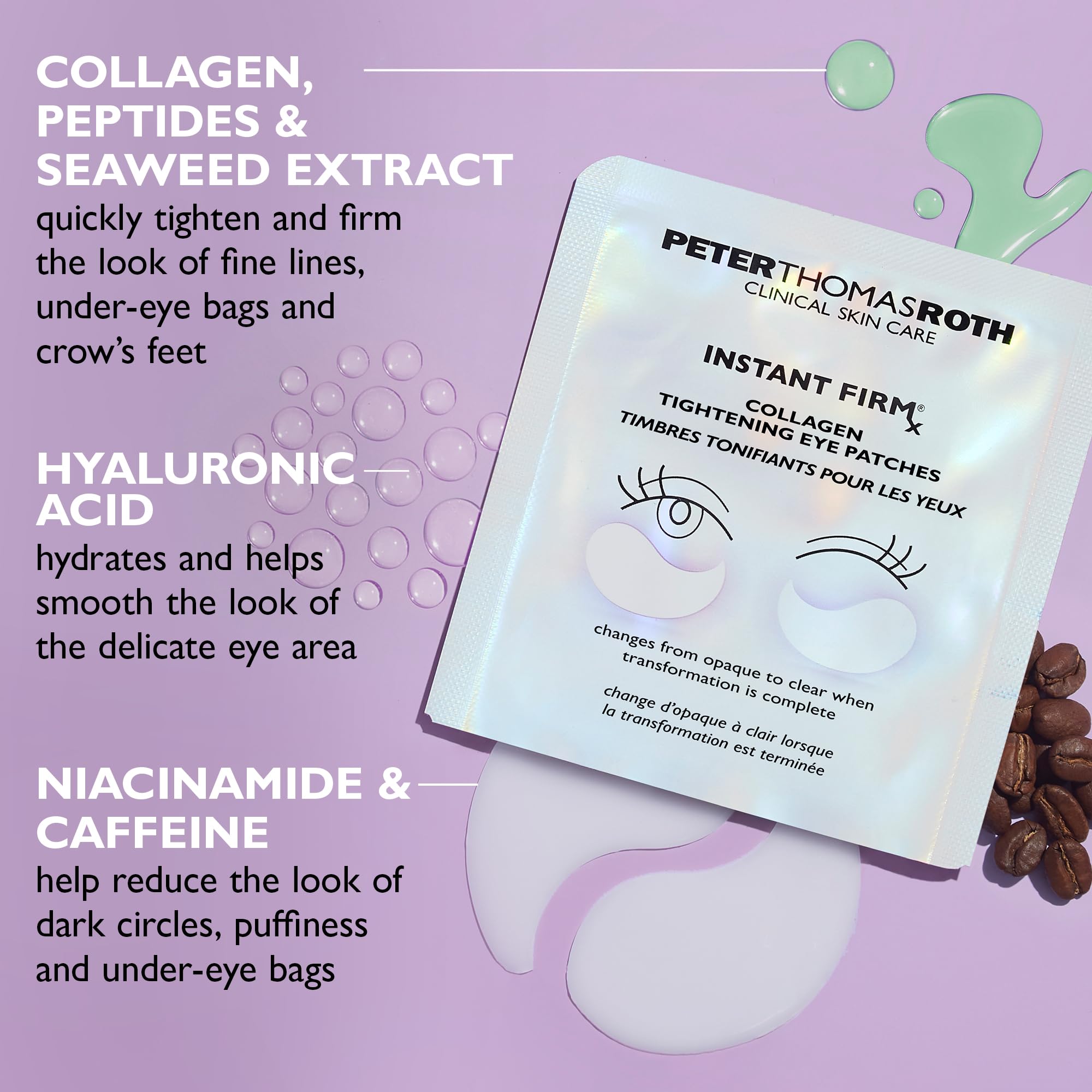 Peter Thomas Roth application under eye demonstrating quick lifting benefit