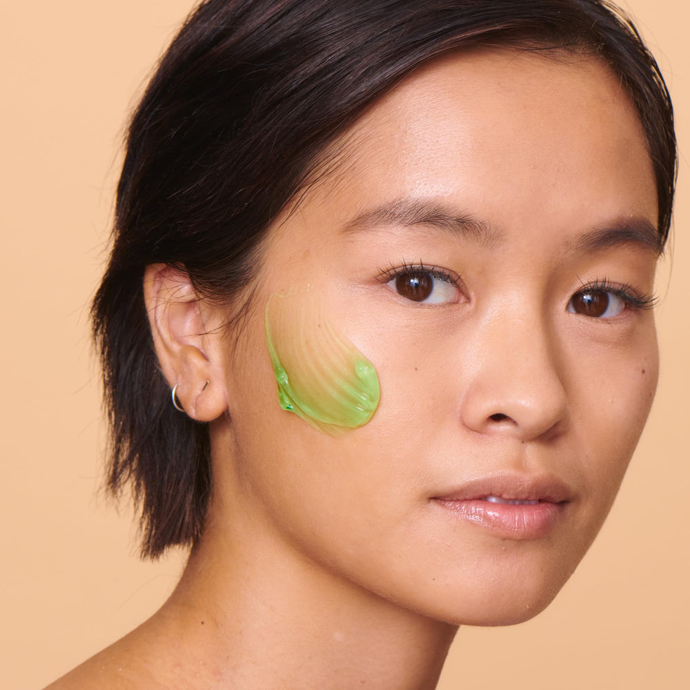 Chilled Peter Thomas Roth gel mask in fridge to show de-puffing treatment