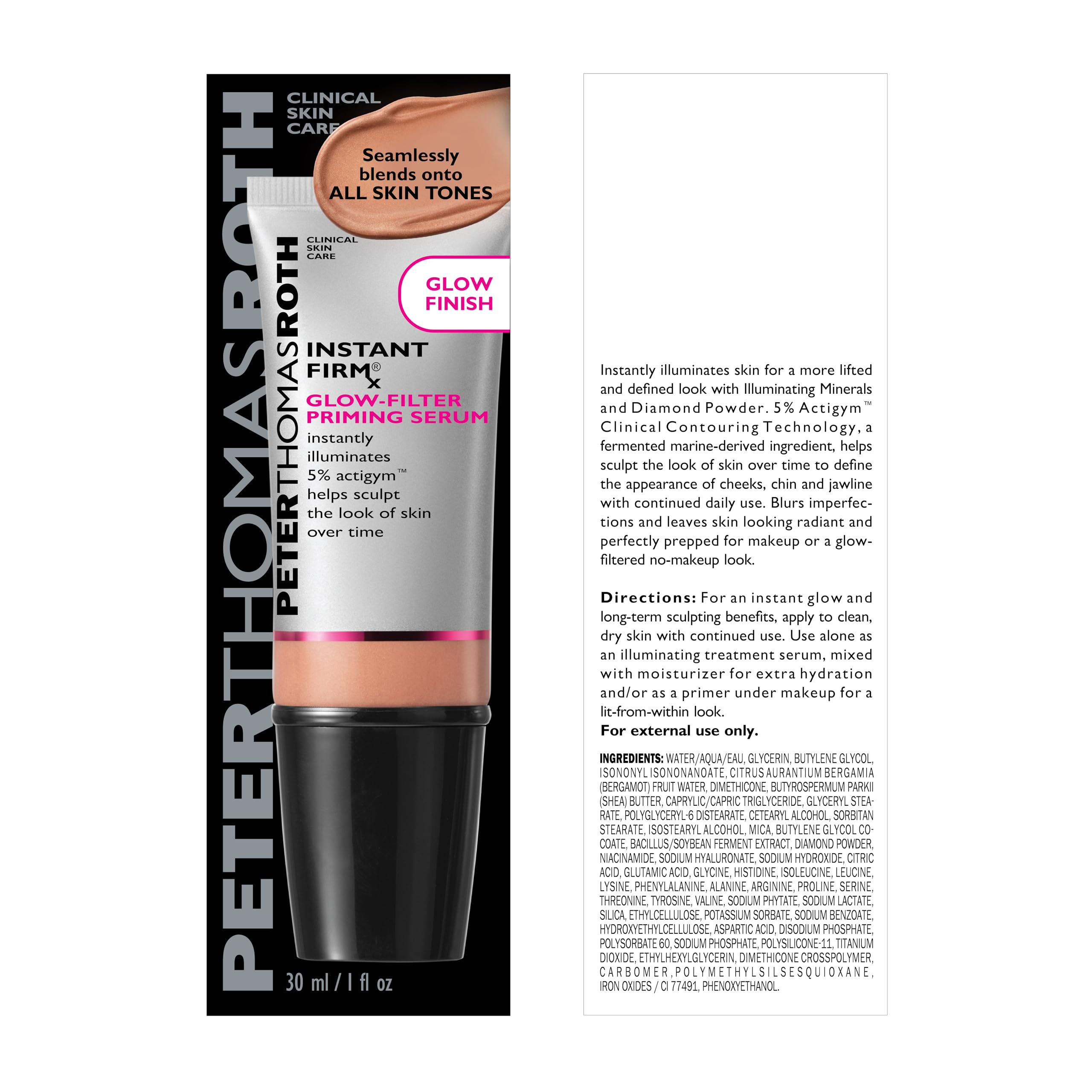 Peter Thomas Roth serum dispensing from pump showing lightweight texture and hydration