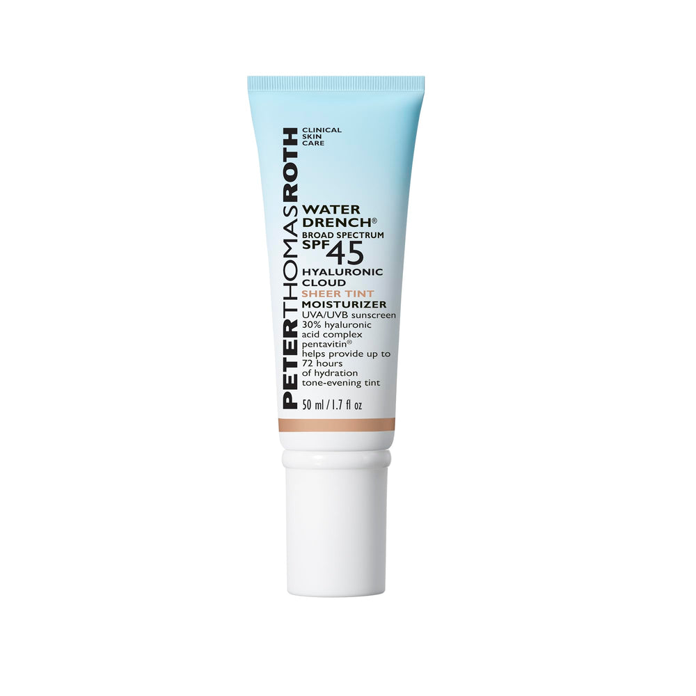 Peter Thomas Roth front packaging showing SPF 45 and sheer tint benefits
