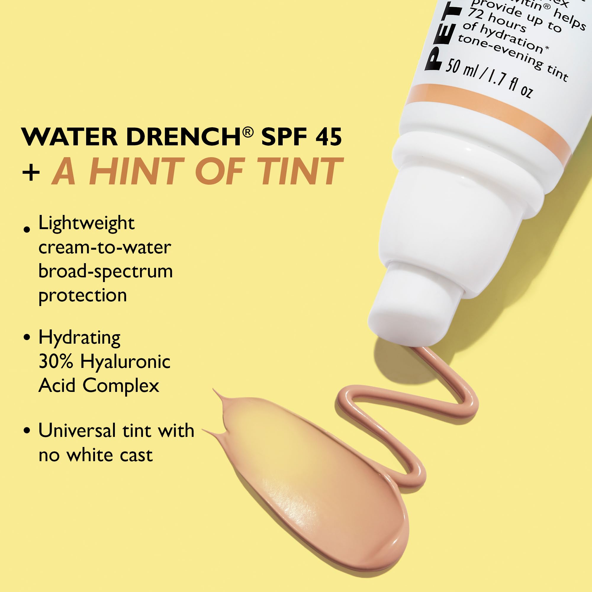 Peter Thomas Roth ingredient focus on hyaluronic complex showing moisture boost