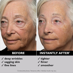 Peter Thomas Roth applying Instant FIRMx to forehead to minimize fine lines quickly