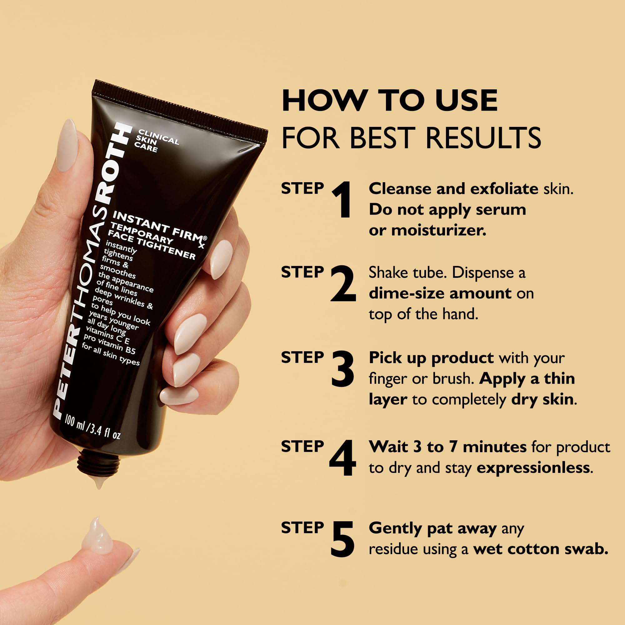 Peter Thomas Roth split-face before and after highlighting immediate pore and line reduction