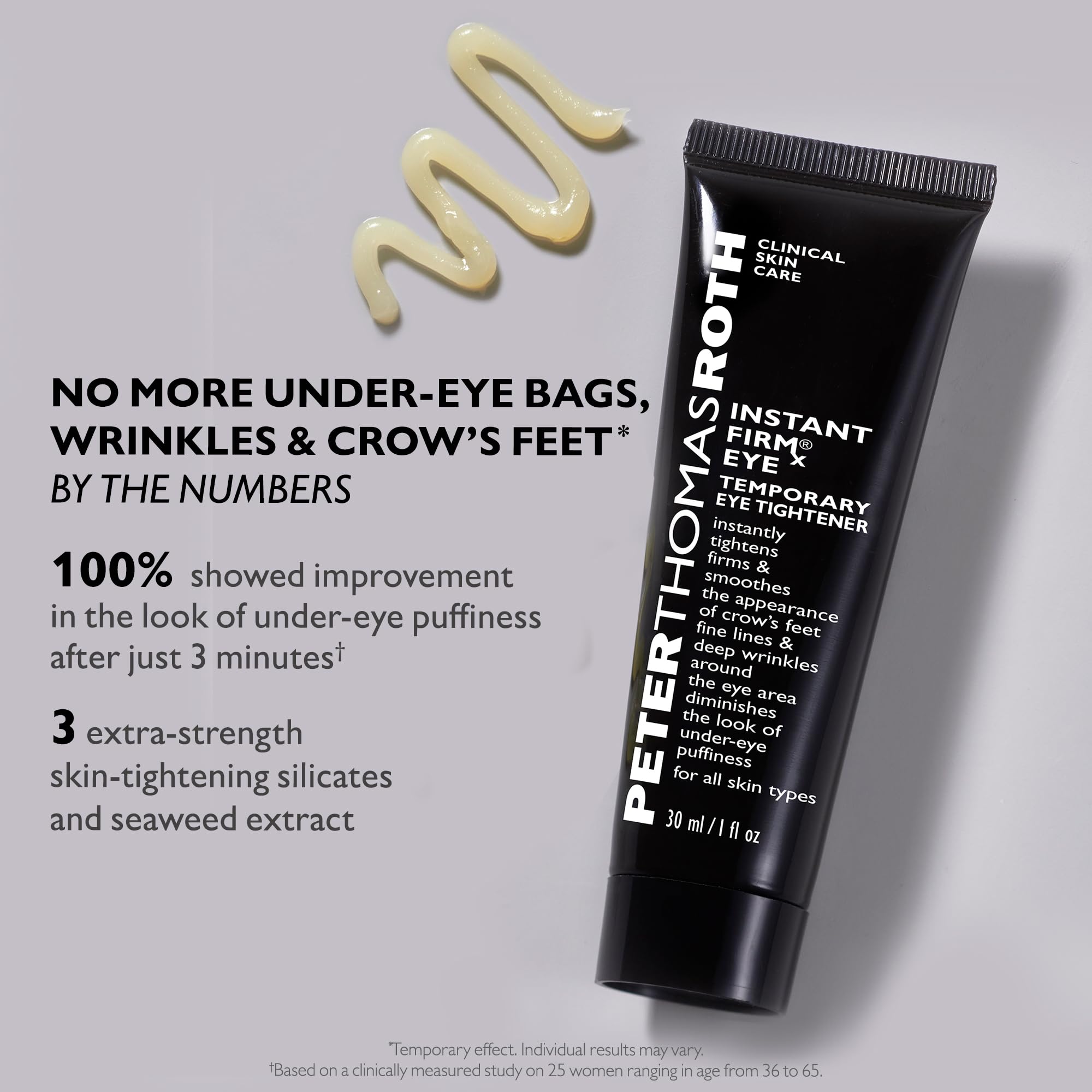 Peter Thomas Roth size comparison in hand to show travel-friendly volume