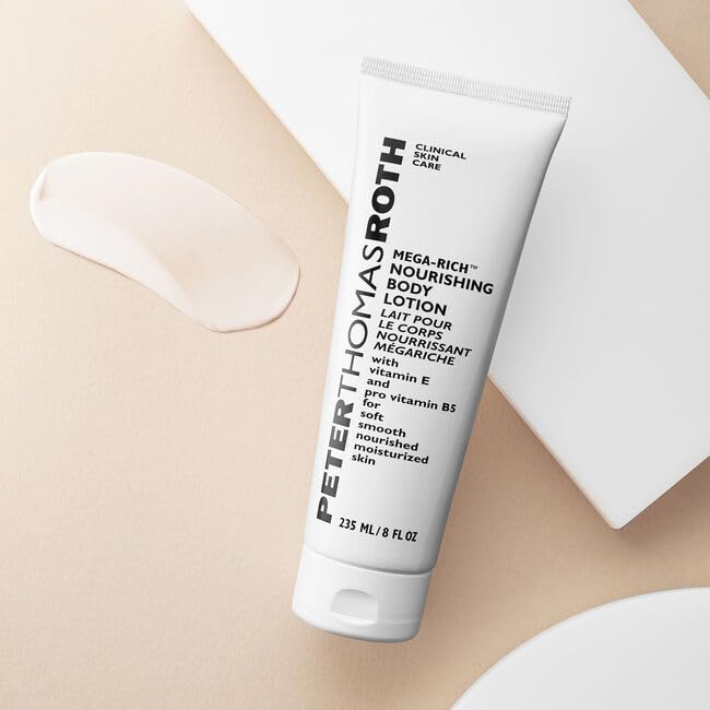 Peter Thomas Roth creamy lotion texture close-up illustrating rich hydration