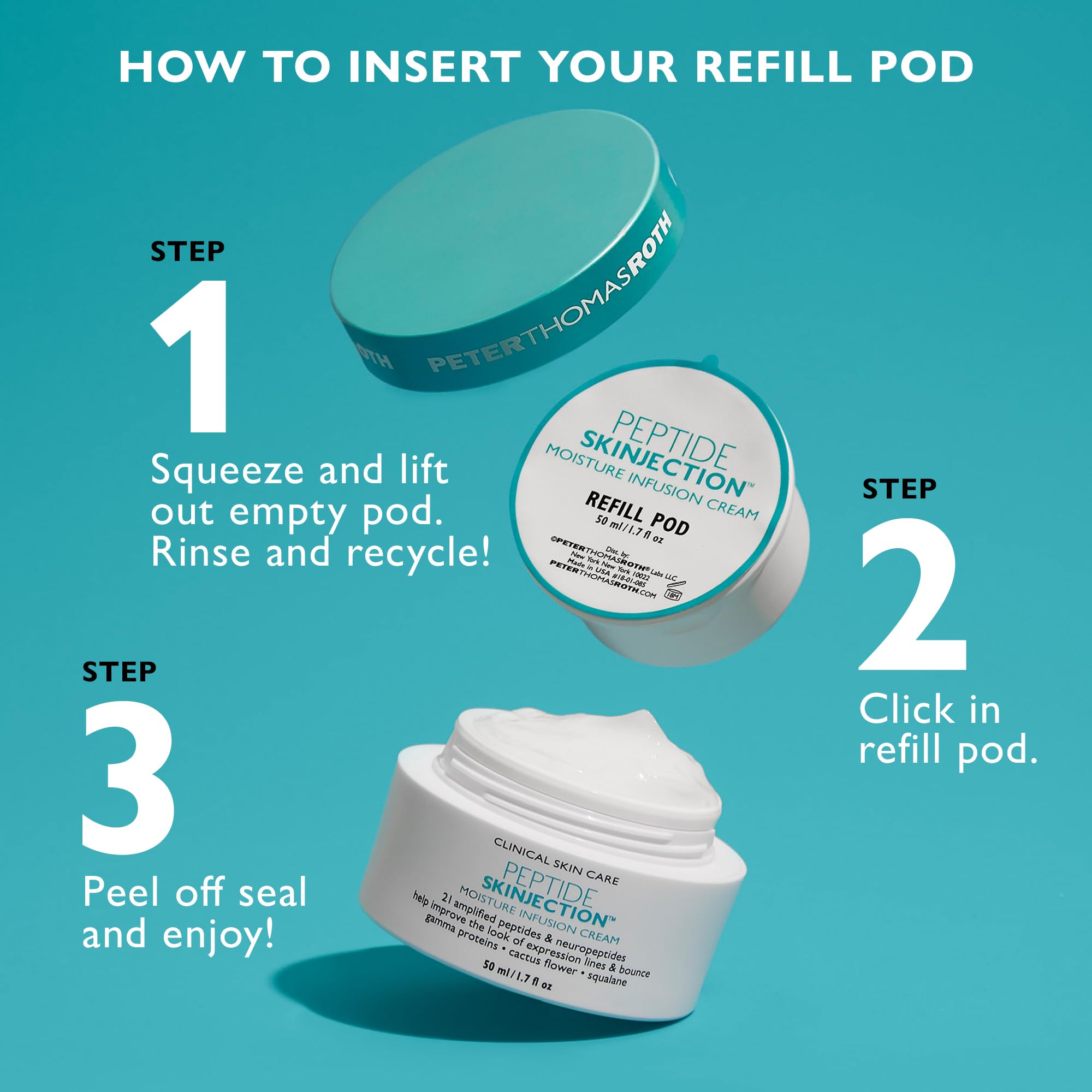 Peter Thomas Roth product in hand for size reference and portability