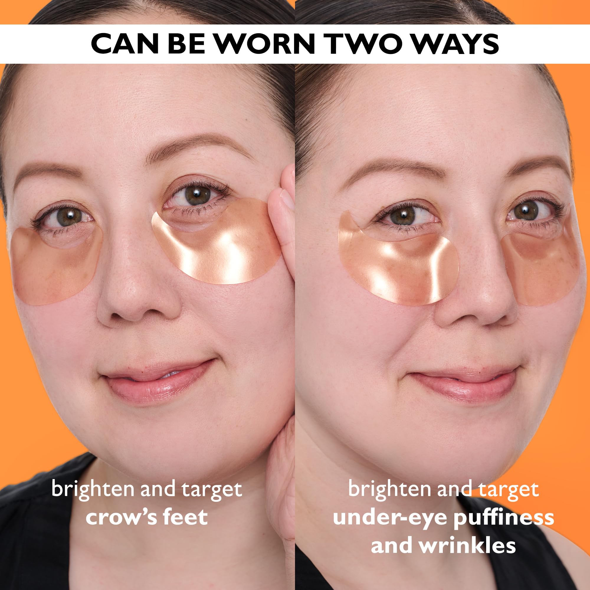 peter thomas roth model wearing patches under eyes to depuff and refresh look