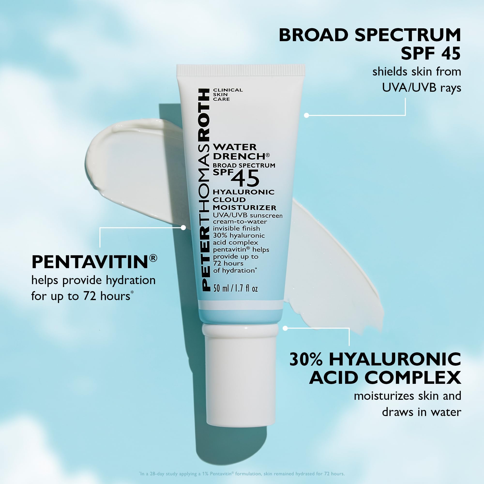 Peter Thomas Roth size comparison with coin showing travel-friendly benefit