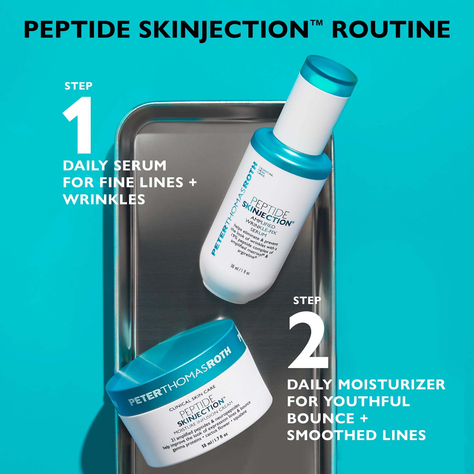 Peter Thomas Roth bottle held in hand to show real size and travel friendly benefit