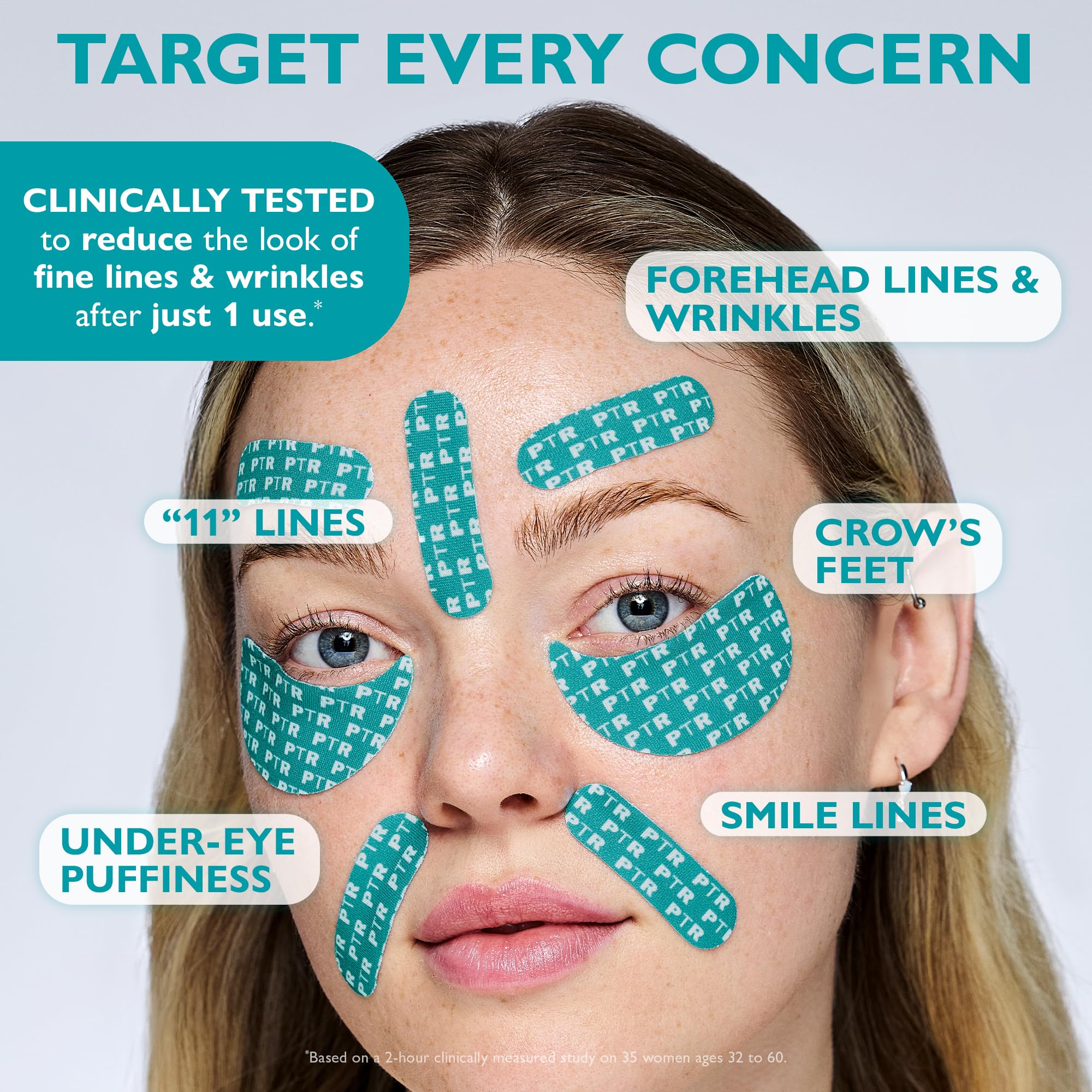 Peter Thomas Roth tape sheets and liners showing single-use convenience
