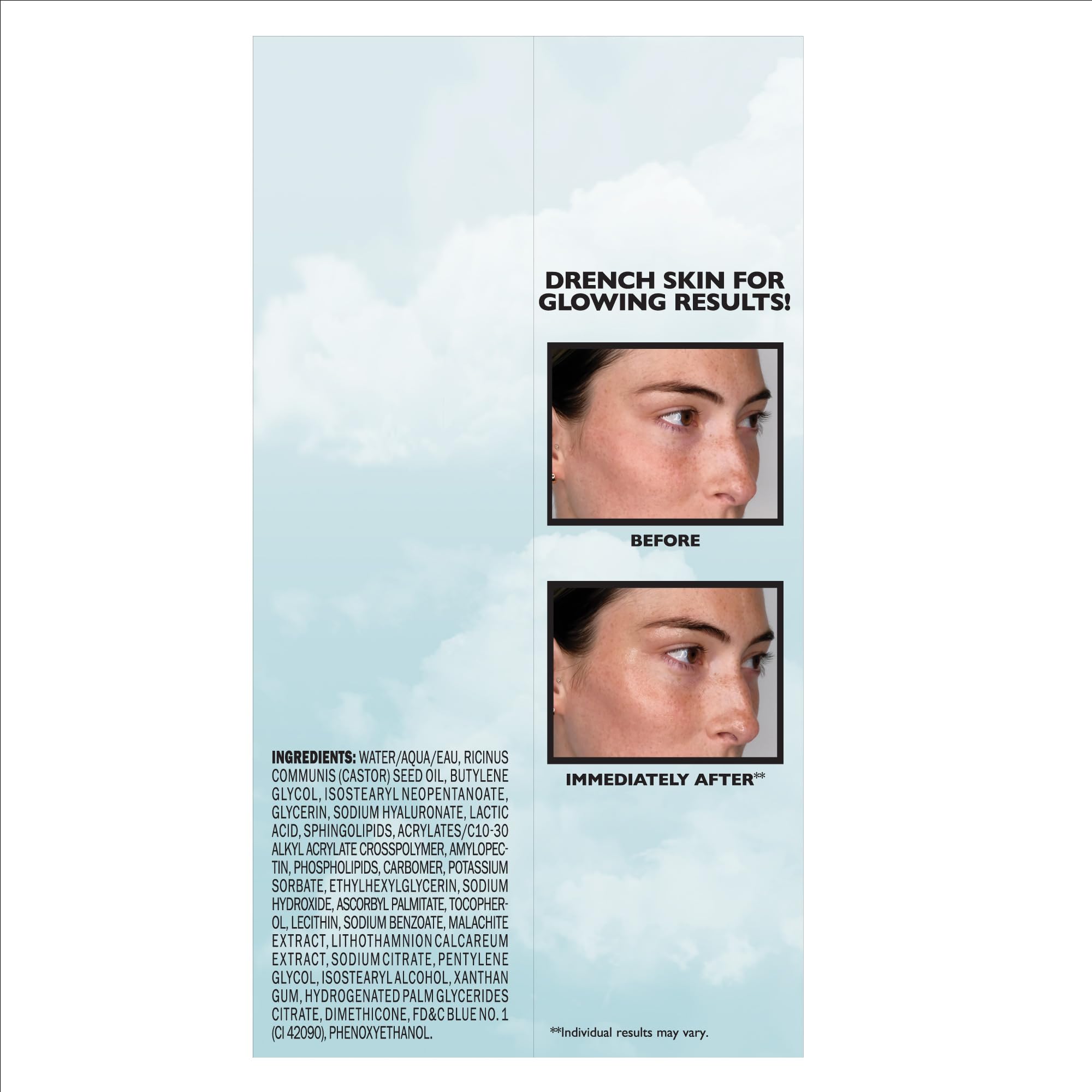 Peter Thomas Roth glossy serum texture close-up showing lightweight hydration