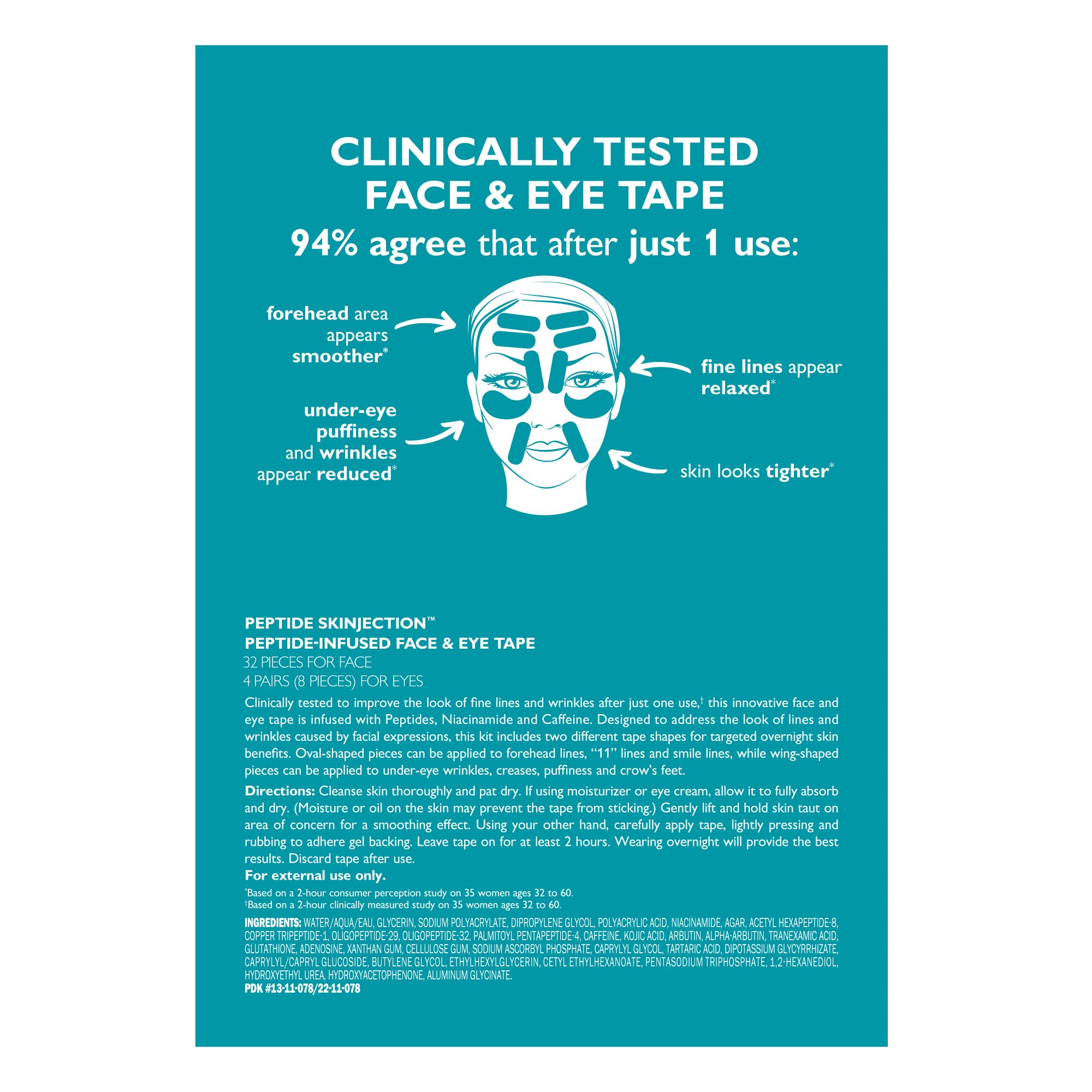 Peter Thomas Roth wing tape detail showing adhesive and precise fit