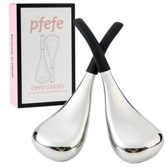 pfefe cryo sticks front view showing two sticks and storage case for quick cooling