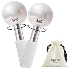 pfefe front packaging showing two ice globes and pouch for easy storage