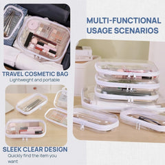 PGAXM small pouch containing makeup items for compact cosmetic organization