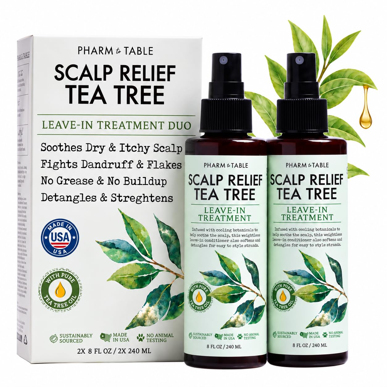 PHARM TO TABLE front label visible, communicates product identity and benefits