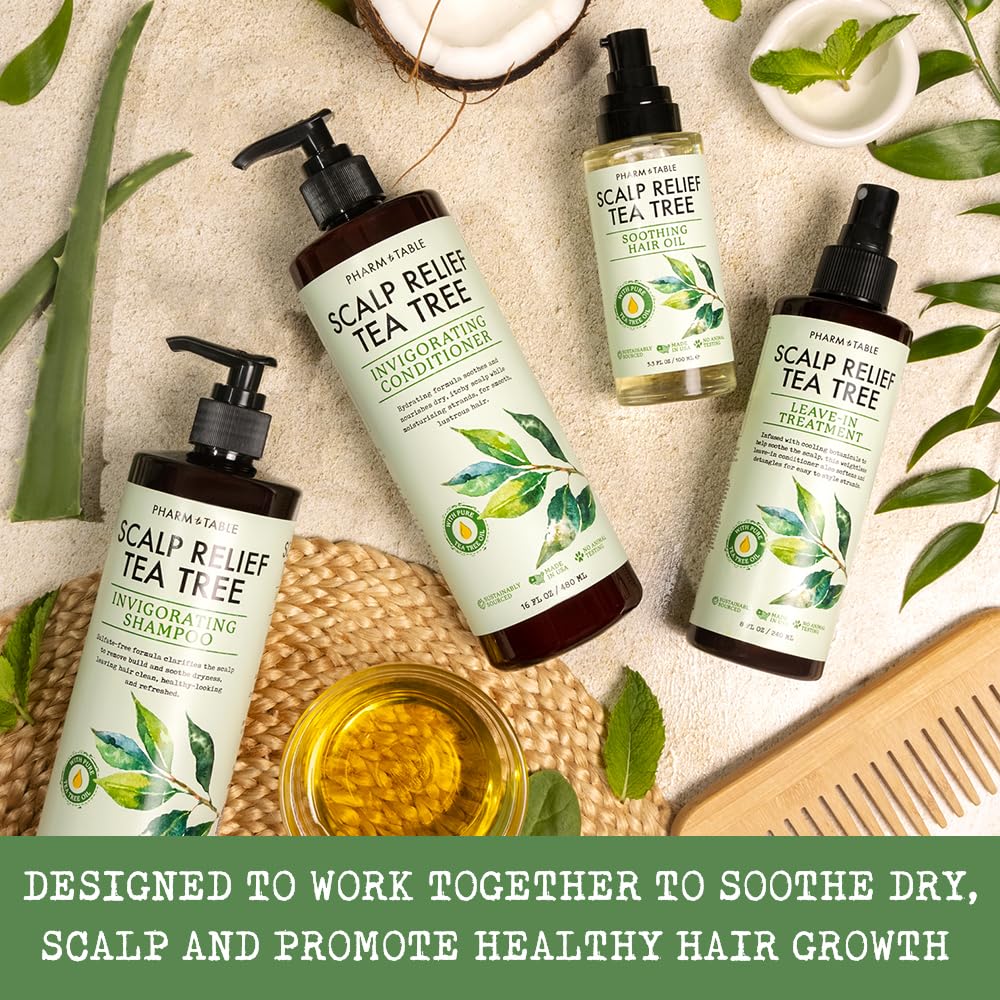 PHARM TO TABLE shampoo being applied in shower indicating invigorating wash