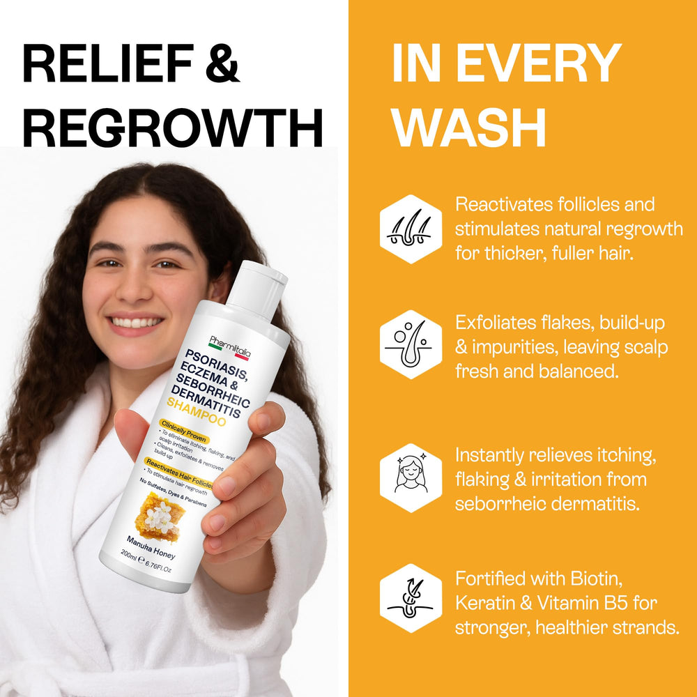 Pharmlitalia shampoo lather close-up demonstrating gentle exfoliating action