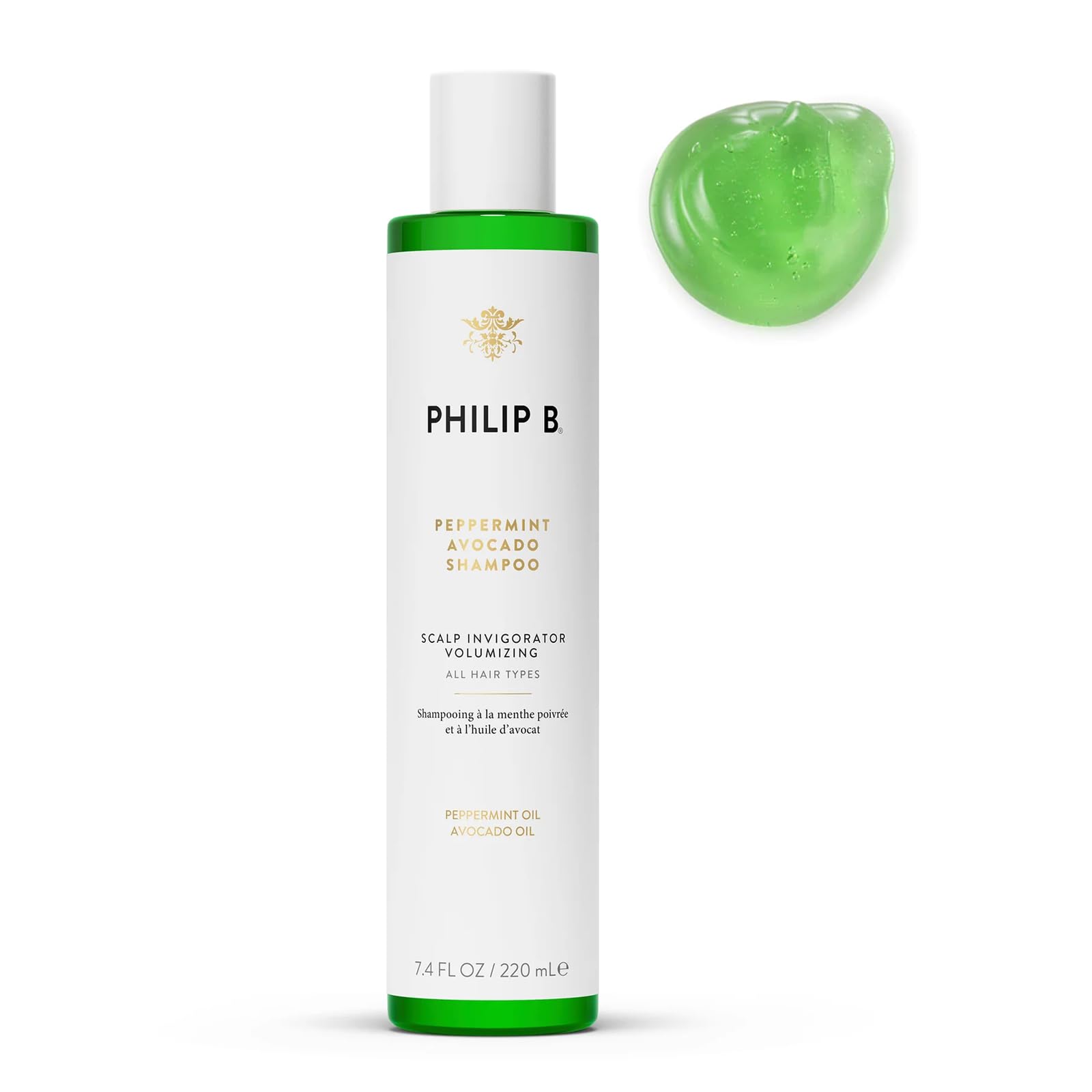 PHILIP B front bottle showing product and fresh labeling, highlights cooling effect