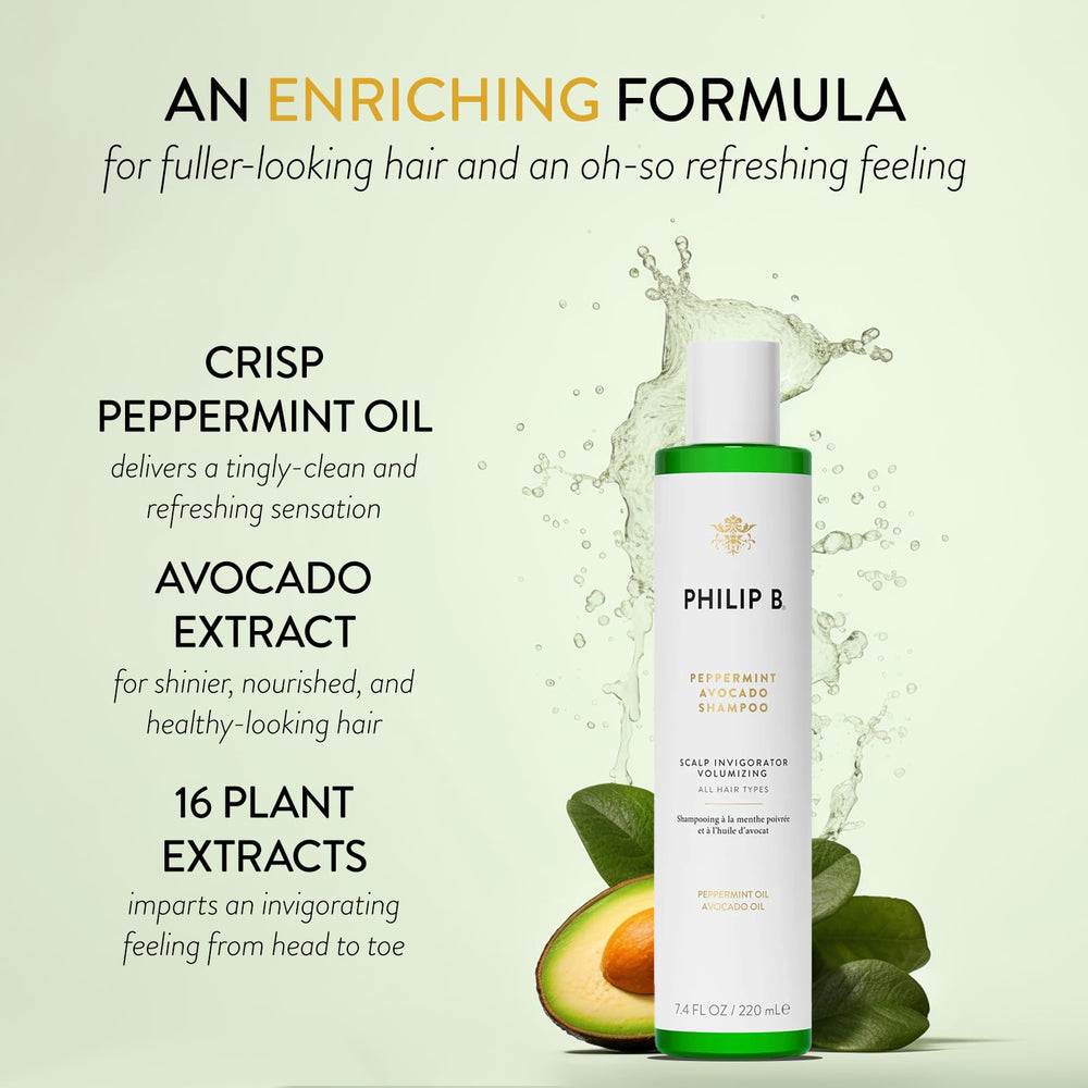 PHILIP B pump top dispensing shampoo for controlled application and convenience