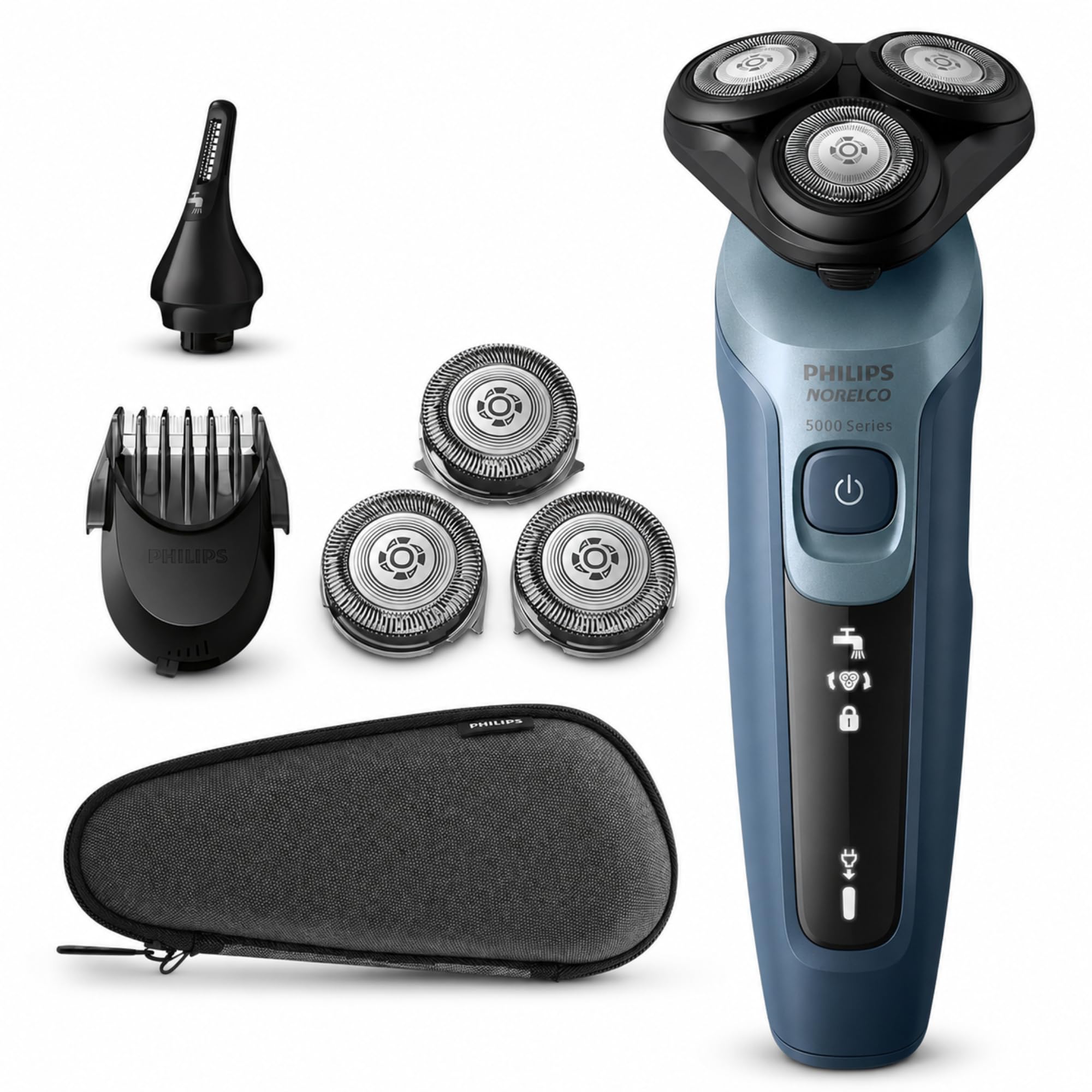 PHILIPS AquaTouch 5D flex head closeup highlighting contouring benefit