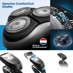 PHILIPS AquaTouch precision trimmer in use for accurate styling