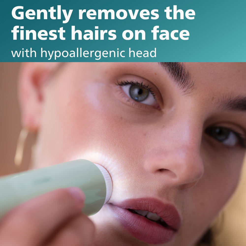 Philips Beauty close-up of hypoallergenic 360° head for gentle hair removal