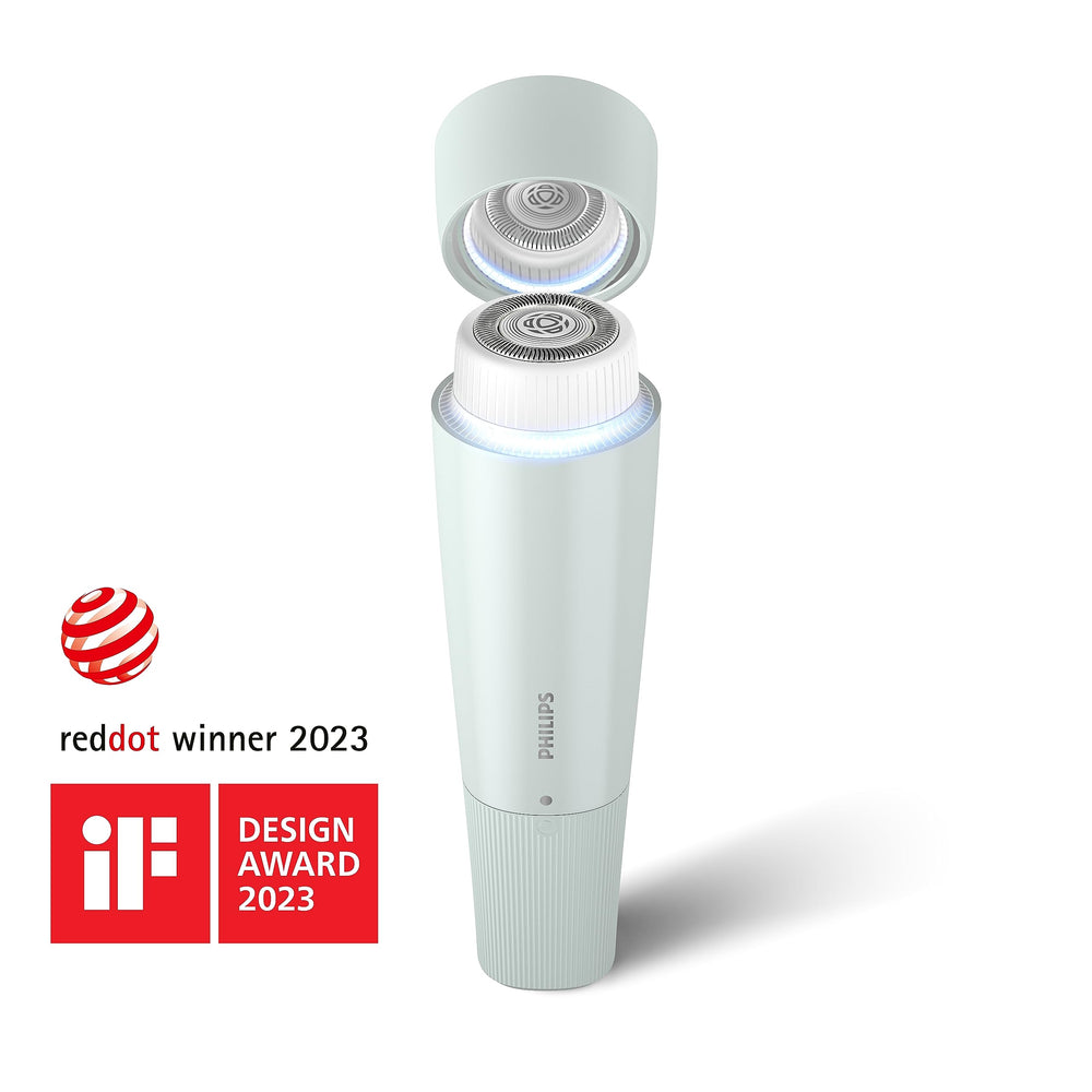 Philips Beauty used on upper lip demonstrating precise, gentle hair removal