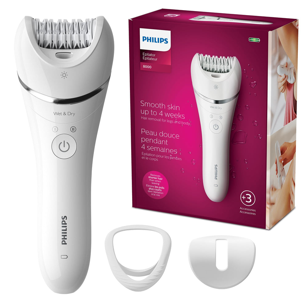 Norelco Philips Epilator front view showing ergonomic grip and portability