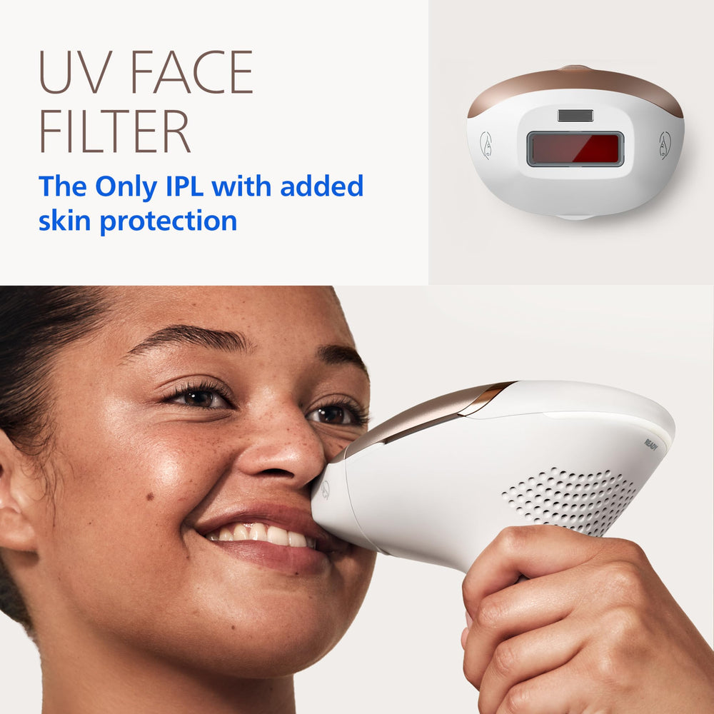 Philips Lumea 8000 face attachment closeup showing gentle design for facial precision