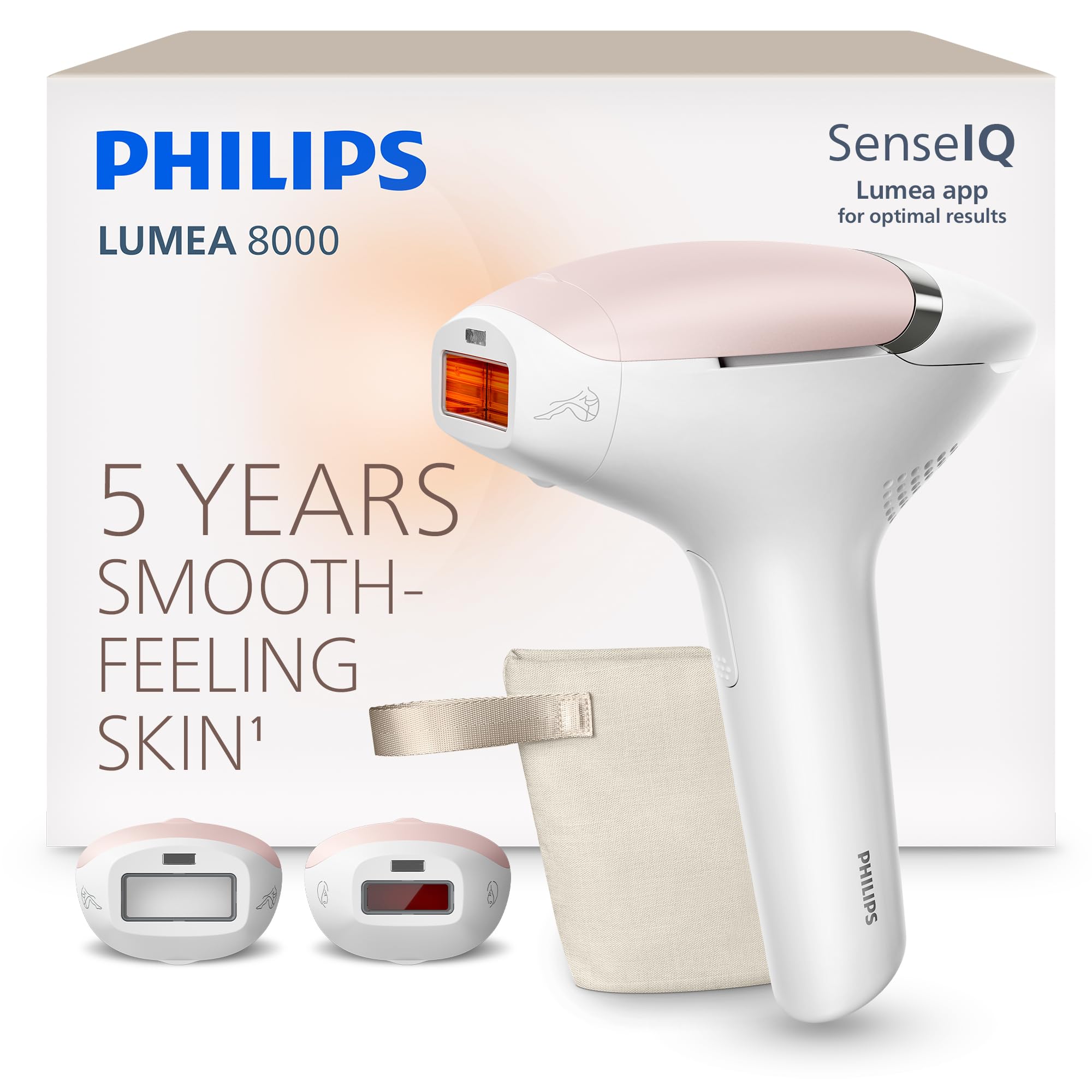 Philips Lumea front view showing ergonomic shape and control benefits